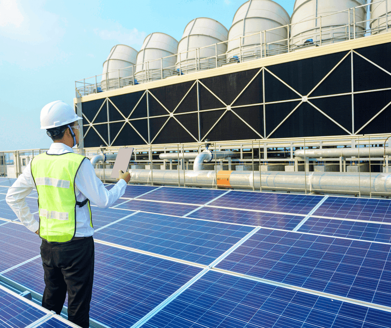 Photo d'équipement d'énergie propre